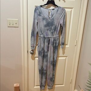 Stylish Gray Tie-Dye Women's Dress